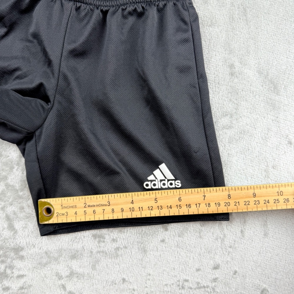 Adidas Kids Black Mesh Athletic Shorts XS 7-8Y - Picture 6 of 9
